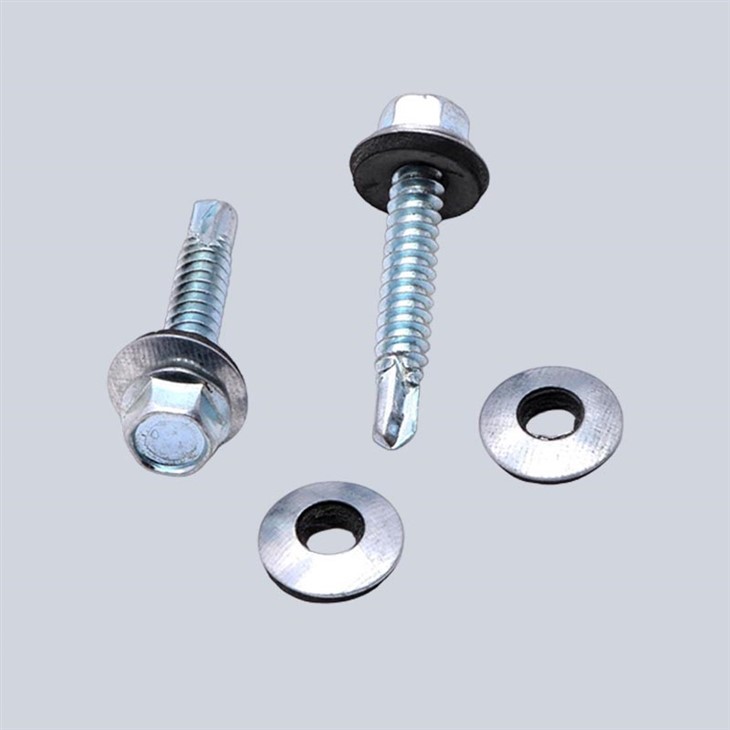 Hex Flange Head Self Drilling Screw with Round EPDM Washer Hex Flange Head Self Drilling Screw with Round EPDM Washer